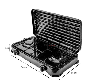 Cocinilla Encimera a Gas 2 Platos Portatil Cusimax Regular