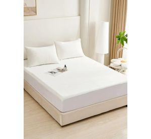 CUBRECOCLCHON PLUSH IMPERMEABLE 2 PLAZAS COLOR BLANCO