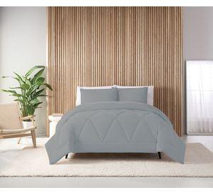 Juego Plumon Comforter 1 5 pl Nautica Home c funda Poliester 95gr GRIS