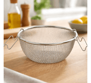 Canasto Colador Freidor De Acero Inoxidable Malla 22 Cm