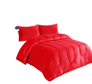 COBERTOR PLUSH CON CHIPORROROSA LISO 2P