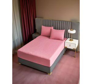 CUBRECOLCHON IMPERMEABLE 2 PLAZAS COLOR ROSA
