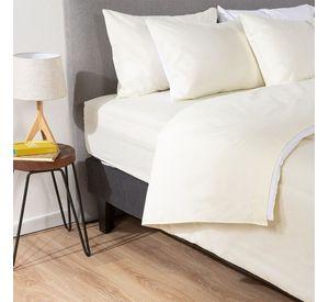 COMBO 32 PLUMON BICOLOR BEIGE BLANCO 1.5 PLAZAS