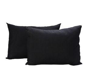 Plumon Negro Gris 2 Pl + Pack Almohadas Negra Arthome