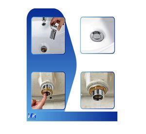 Desague Click Clack Popup 1 1/4 Lavatorio Acero Con Rebalse