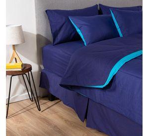 COMBO 11 PLUMON BICOLOR AZUL CELESTE 1.5 PLAZAS