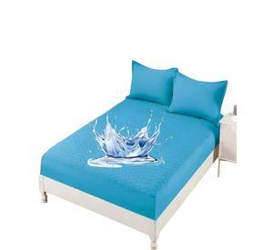 CUBRECOLCHON IMPERMEABLE KING COLOR CELESTE