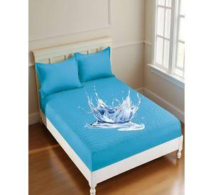 CUBRECOLCHON IMPERMEABLE KING COLOR CELESTE