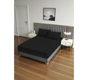 Cubrecolchón impermeable SuperKing + 02 fundas de almohada Negro