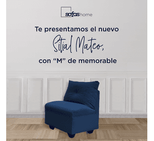 Butaca Mateo Chenille Azul Pata Plastica 1C