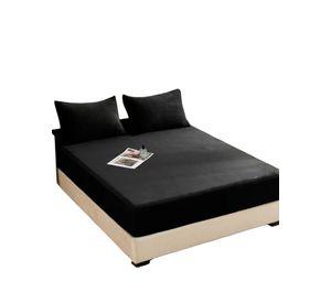 CUBRECOCLCHON PLUSH IMPERMEABLE 1.5 COLOR NEGRO