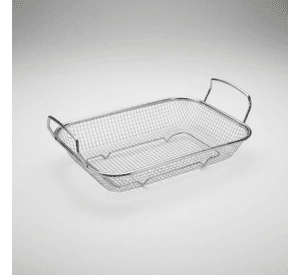 Canasto Freidora Rectangular De Acero Inoxidable Con Asas