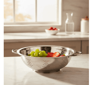 Colador Acero Inoxidable Con Asas Para Cocina 24cm