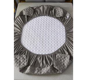 Cubrecolchón impermeable 1.5p + 01 funda de almohada Arena