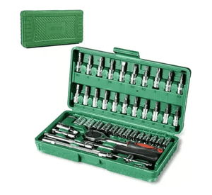 Juego De Herramientas Mecanicas Reparación Auto 46pcs En Caj