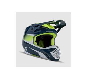 Casco Moto V1 Flora Azul Petroleo Fox
