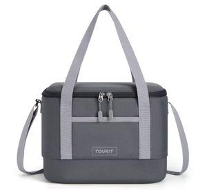 Tourit Bolso Cooler Térmico Daily 16 latas 12L Impermeable Gris Oscuro