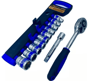 Set Juego 12 Pcs Dados Herramientas + Chicharra 1/2 Acero Xl