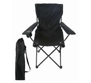 Sillas De Playa o Camping Plegable con Porta Vaso Negro