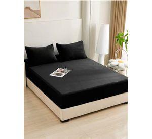 CUBRECOCLCHON PLUSH IMPERMEABLE 1.5 COLOR NEGRO