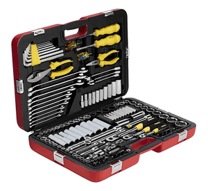 Caja Juego De Herramientas 150 Piezas Stanley Racing Color Mango Amarillo