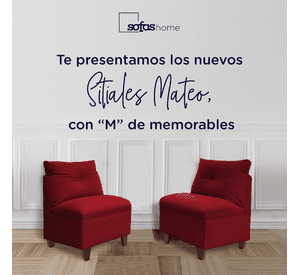 Par Butacas Mateo Chenille Rojo Pata Madera 1C