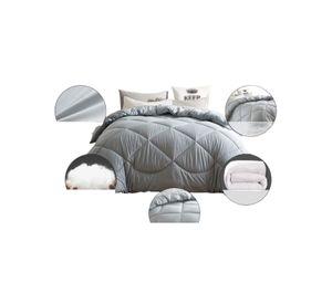 Plumon Edredon N rdico de Algodon 2 Plazas 230x250cm Gris
