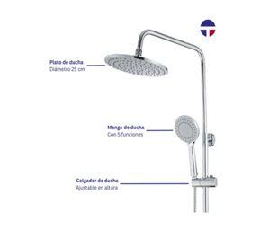 Columna De Ducha Simple Con Llave De Paso Taumm