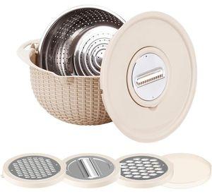 Colador Escurridor 4 En 1 Acero Para Pasta Y Verduras