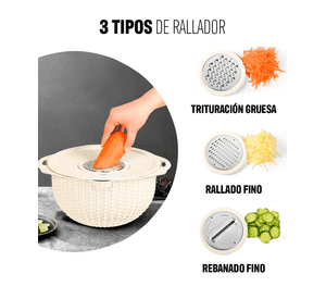 Colador Escurridor 4 En 1 Acero Para Pasta Y Verduras