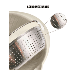 Colador Escurridor 4 En 1 Acero Para Pasta Y Verduras