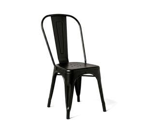 Silla Comedor Terraza Restaurante Apilable Metal Industrial Tolix Negra