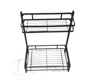 Rack Organizador de Especias De 2 Niveles Metal Organizador de Cocina