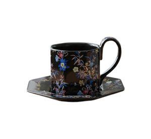 Taza Decorativa Elegante Platillo Floral Hogar Jhn