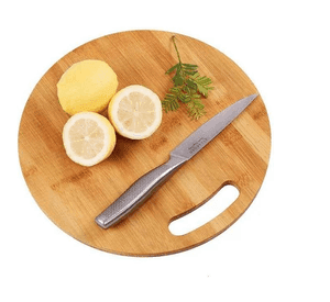 Set X3 Tabla De Picar Redonda De Madera 25 cm