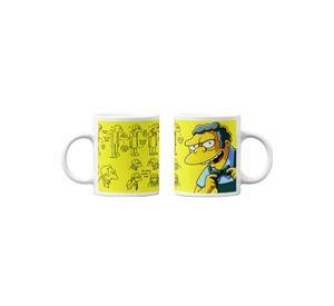 Tazones tazas blancas Moe Szyslak Bar de Moe Los Simpson