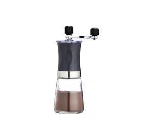 Moledor de café manual, molino de cerámica, molinillo de vidrio negro
