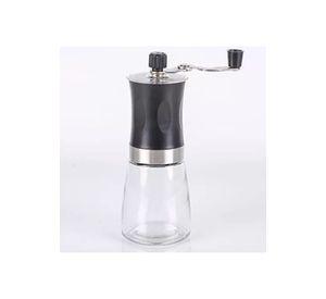 Moledor de café manual, molino de cerámica, molinillo de vidrio negro