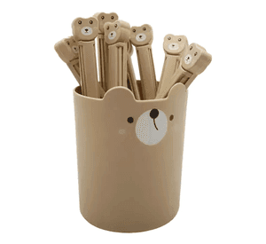 Set De Pinzas Para Sellar Bolsas Con Vaso De Oso Kawaii