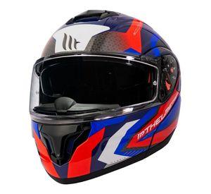 Casco de Moto MT Helmets - ATOM SV Híbrido B7 azul Brillo + Antiempañante Fogoff