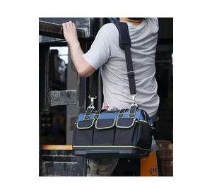 Bolsa de herramientas para electricista, mochila organizador, color negro