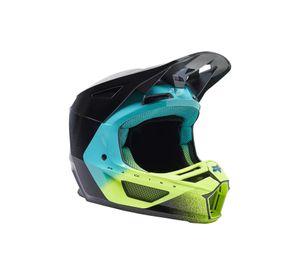 Casco Moto V2 RKANE Gris/Amarillo Fox