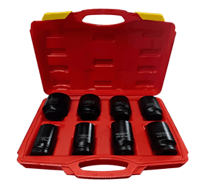 Juego Caja Dados Impacto 3/4 Professional 8 Piezas Crownman Negro