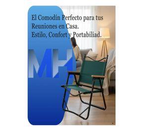 Silla Camping Plegable Playa Pesca Verde Reforzada 100kg