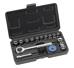Set Kit Juego De Dados Cuadrante 1/4 16 Piezas Kwb 371990 Color Unico Color