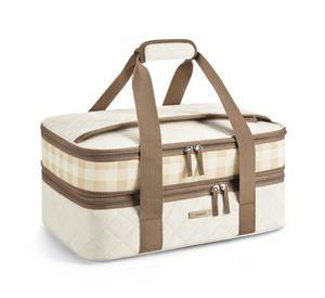 Tourit Bolsa Térmica Doble Comida 23x33cm Acolchada Beige