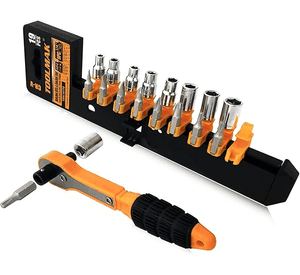 Set Kit Juego Dados Y Puntas Cuadrante 1/4 19 Piezas Toolmak