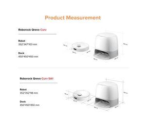 Roborock Robot aspiradora Qrevo Curv 5A1 18500 Pa 220v Color Blanco