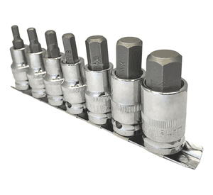 Set Dado Puntas Hexagonales Allen 7 Piezas Cuadrante 1/2pulg