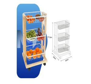 Carro Organizador Con Ruedas 5 Niveles 42x35x77.5 Cm
